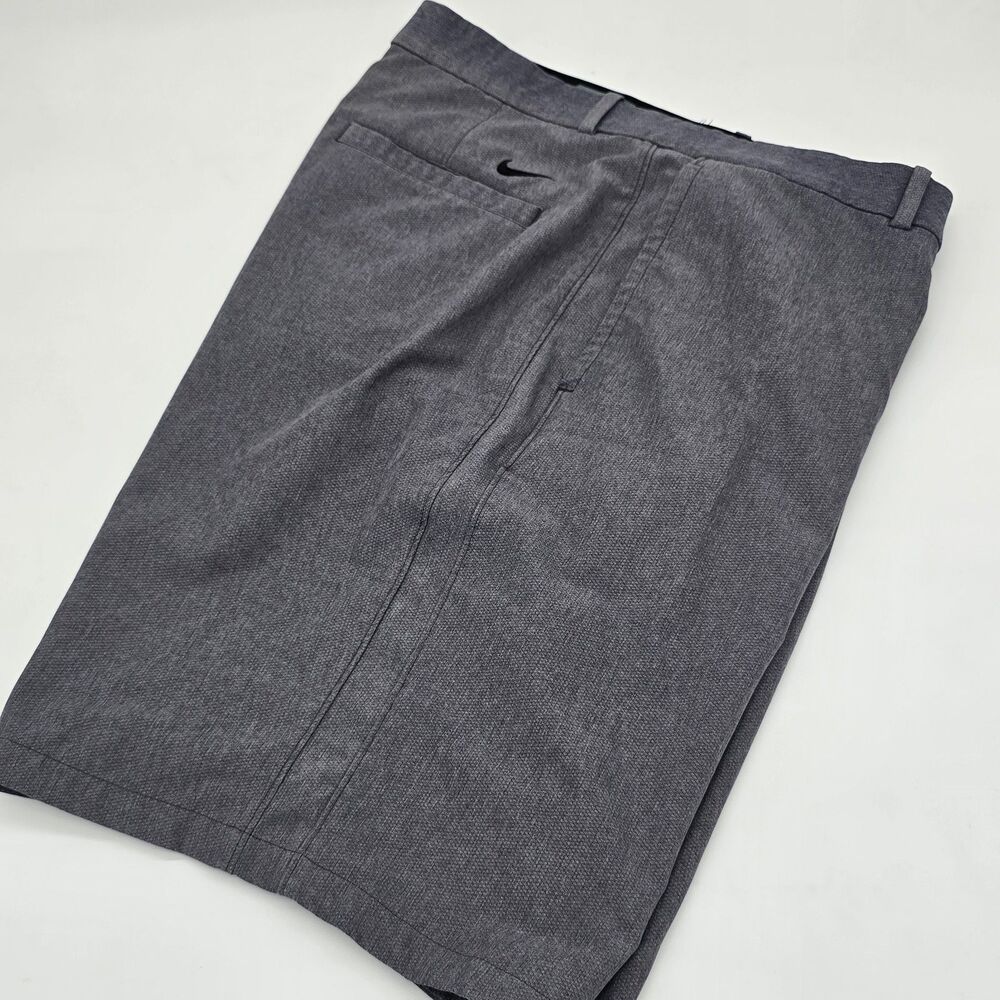 Nike Flat Front Shorts Stretch Waist Men's 40 Gray Golf Walking
